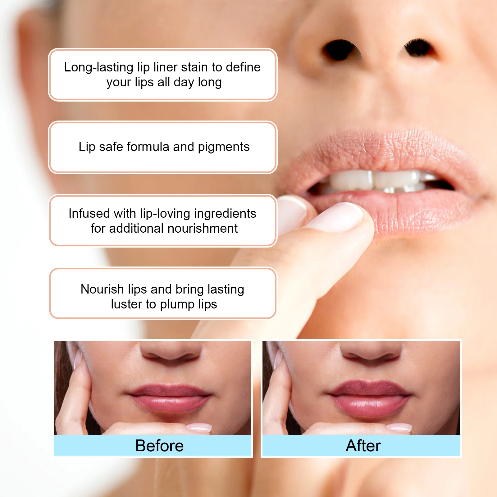 Eelhoe Cosmetic Lip Liner Best Selling Long Lasting Waterproof Lip Liner Pencil Private Label  peel-off Lipliner