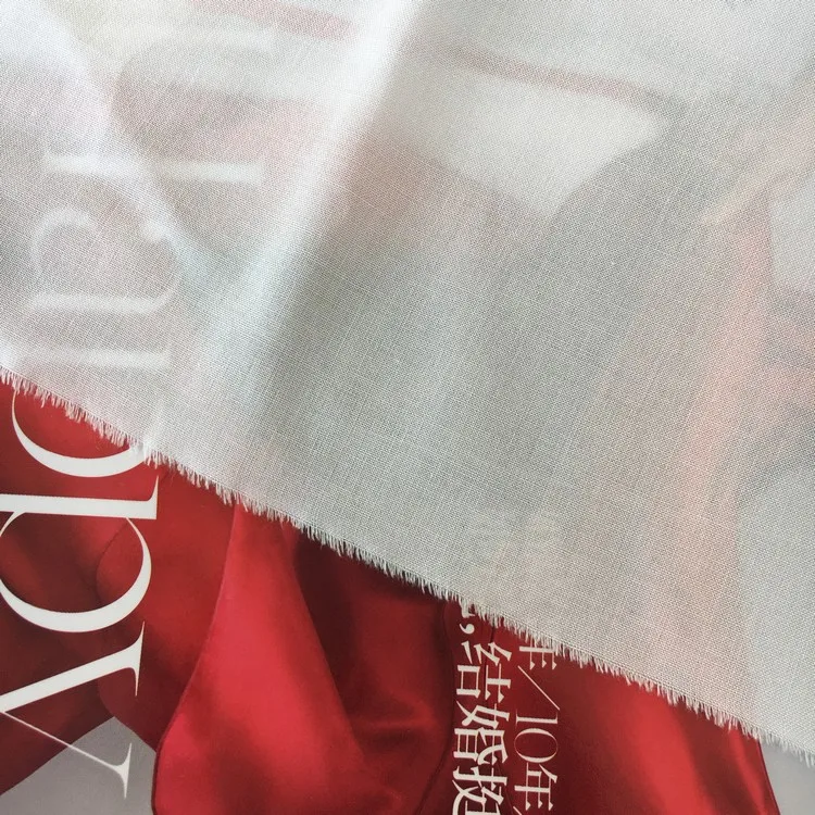 20% Nylon 80% rayon dyed striped Japanese scarf white sheer voile fabric for hijab