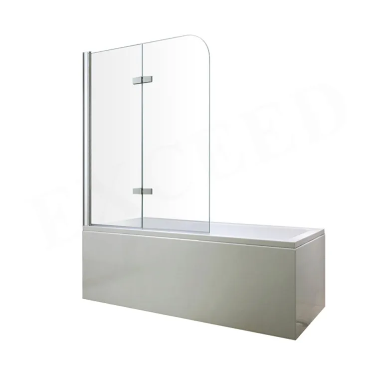 Small Flexible Folding Bath 6mm Glass Bathtub Shower Screen