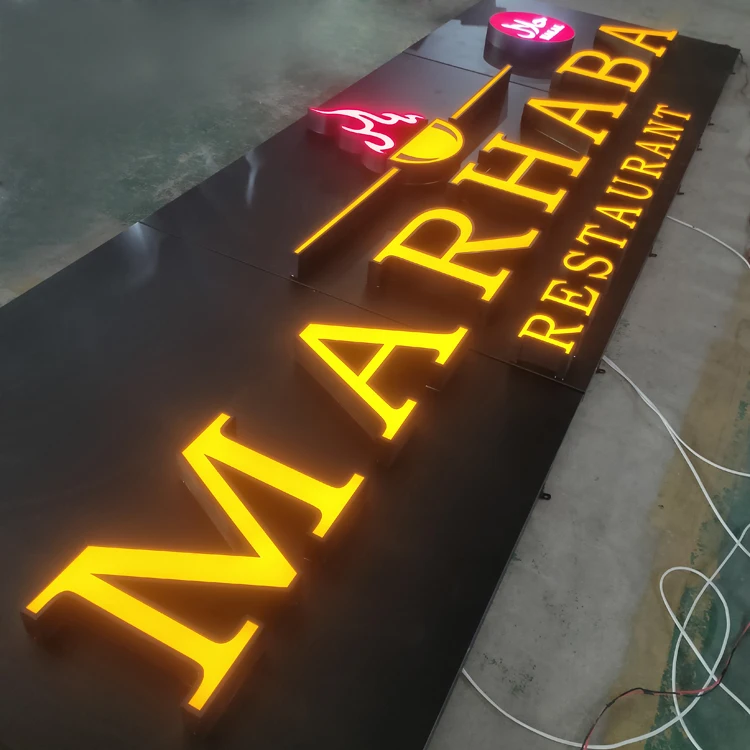 High Quality Store Business Advertising 3d Frontlit Led Sign Illuminated Front Lit Signs 3d letter custom Led Sign for business
