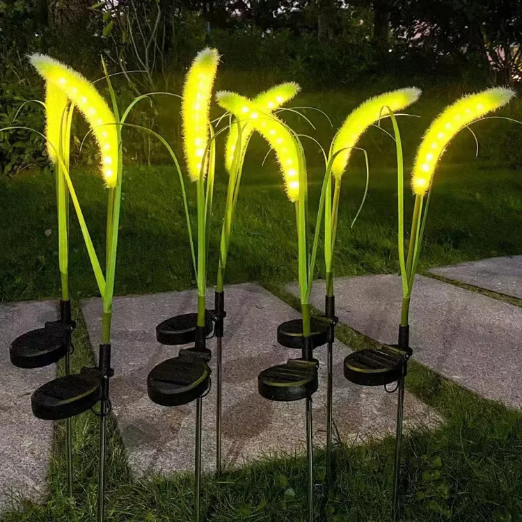 outdoor garden lawn lamp hairy reed lamp decorative landscape LED luminous dog tail grass ground lamp