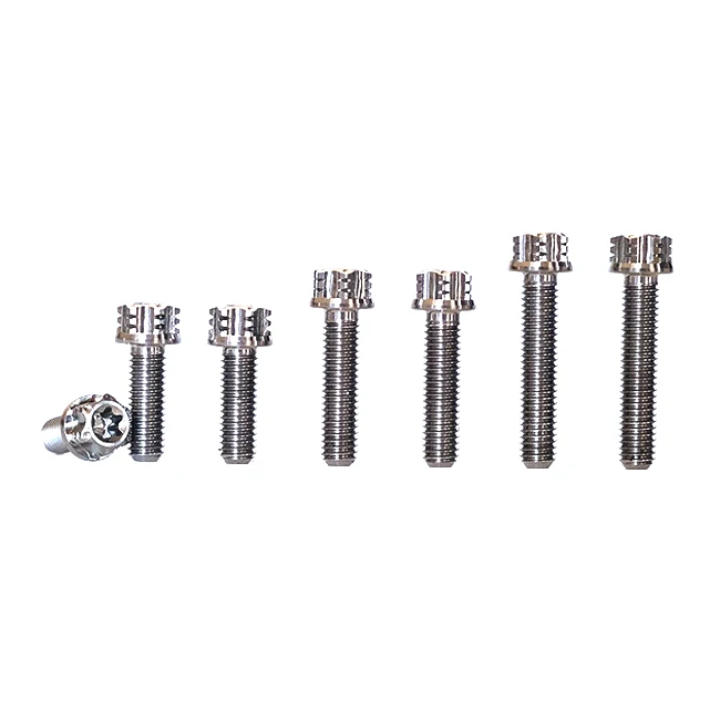 Hot Sales Motorcycle Titanium Disc Brake Bolts Flange Hex Head bolts Torx Head Flange Screw