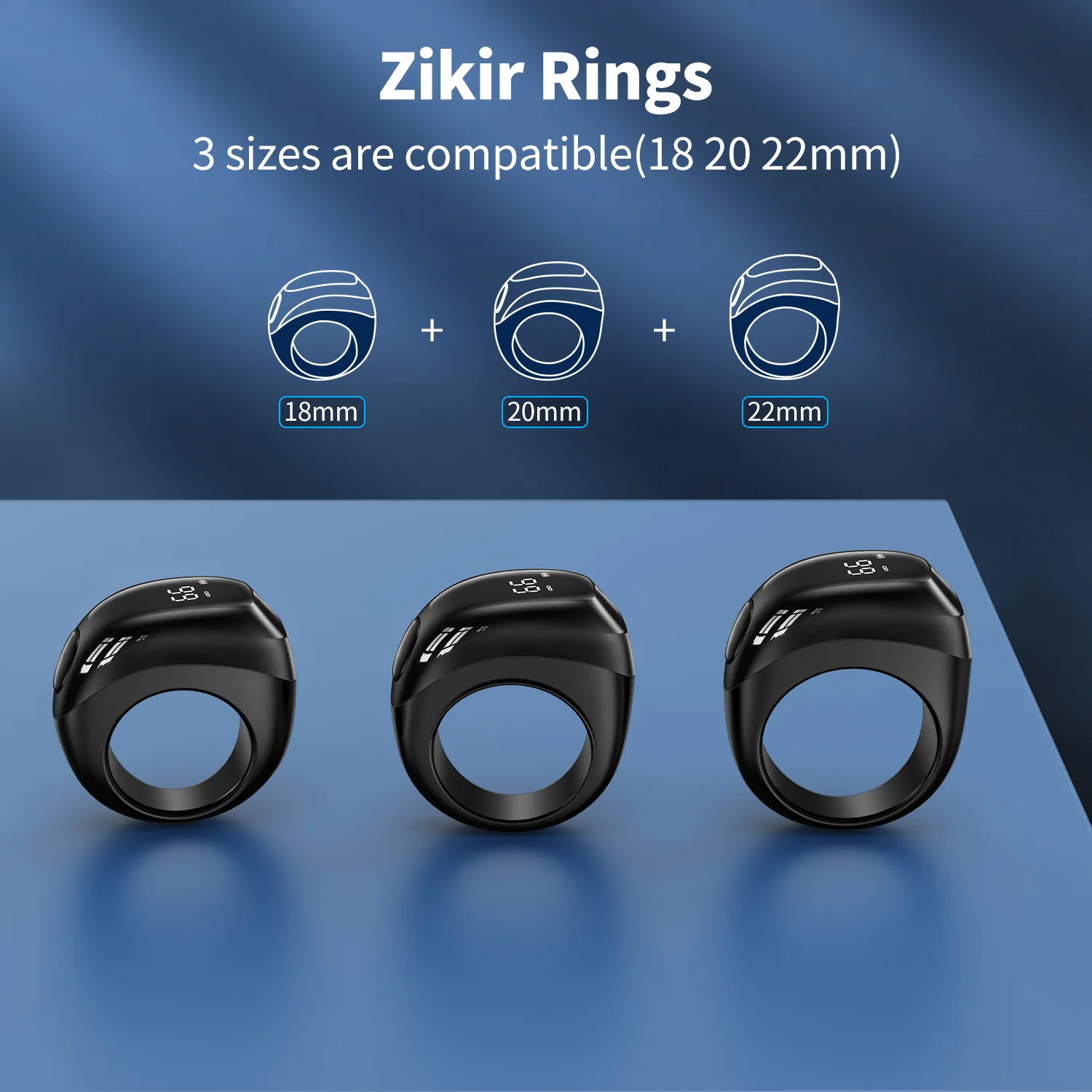 Умное кольцо Tasbih Tally Counter для мусульман Zikr Ring Digital Tasbeeh 5 Молитвенное мусульманское подарки вечеринки
