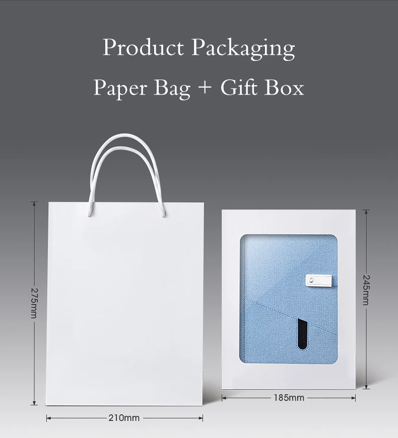 Hotselling A5 brown leather charging notebook with 8000 mah powerbank and 16G USB flash drive