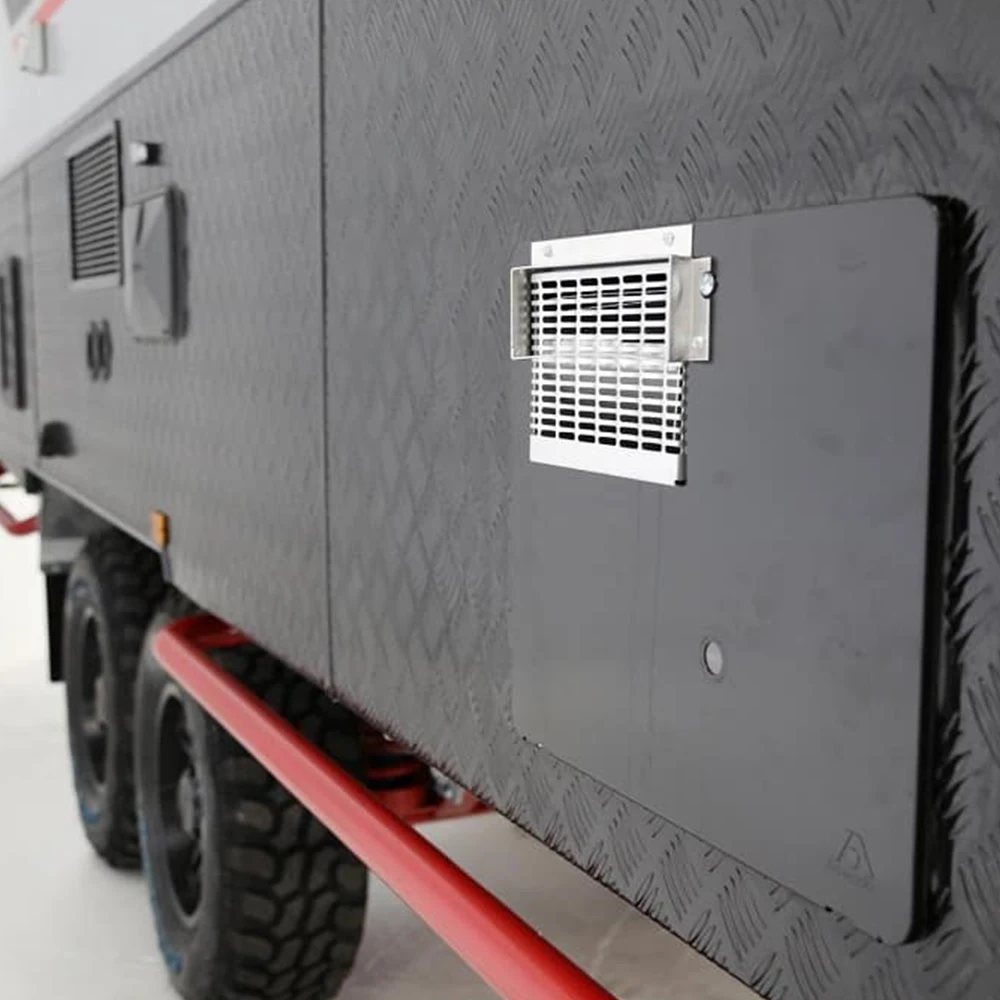 Aluminum Travel Trailers solar powered camper trailer camping trailer with tent caravan 3 bed comes with solar panel