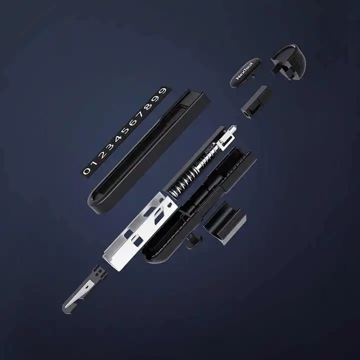 Nextool Household Multifunctional Parking Sign Manual Built-in Seat Belt Cutter Thimble Window Breaker Magnetic Hidden Number