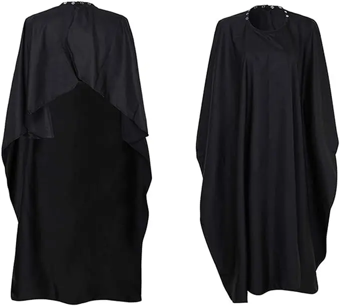 New Design Pink Waterproof Salon Hairdresser Black Barbers Cape with Custom Printing Logo