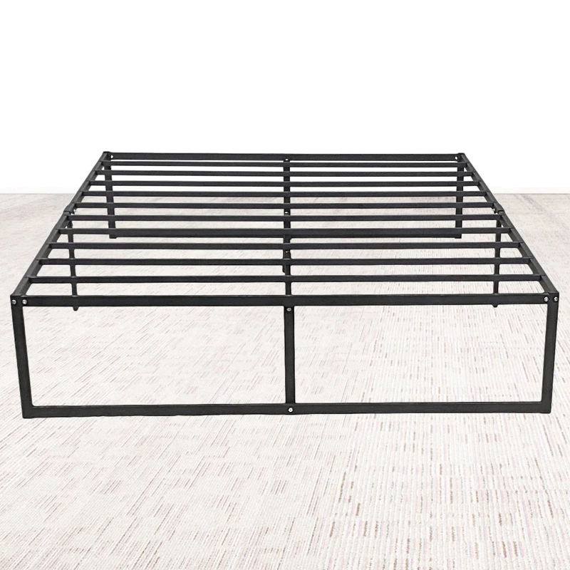 Black full queen Upholstered Platform Bed Frame with Mattress Foundation No Box Spring Required