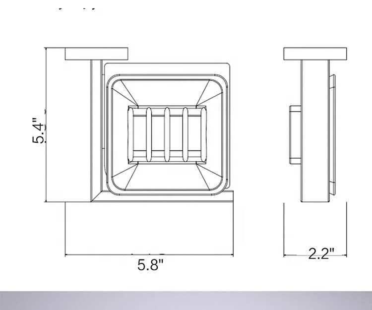 Bathroom Soap Dish Holder SUS304 Stainless Steel Fashion Smooth Mirror Bathroom Hardware Set Wall Mounted Glass Plate