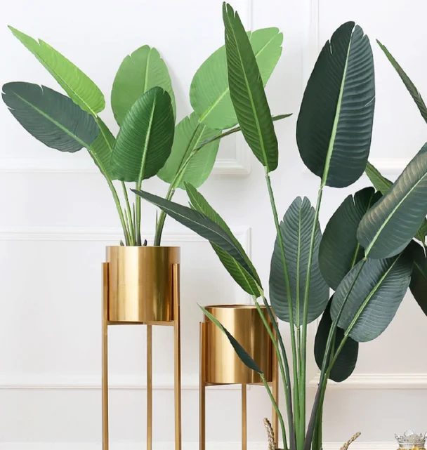 European style vase gold stand storage Metal Floral Decorative Large Floor Vases