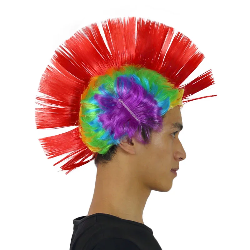 Hot Sale with excellent quantity High Fashion Football Match Decoration  Headband Cockscomb Mohawk Wig