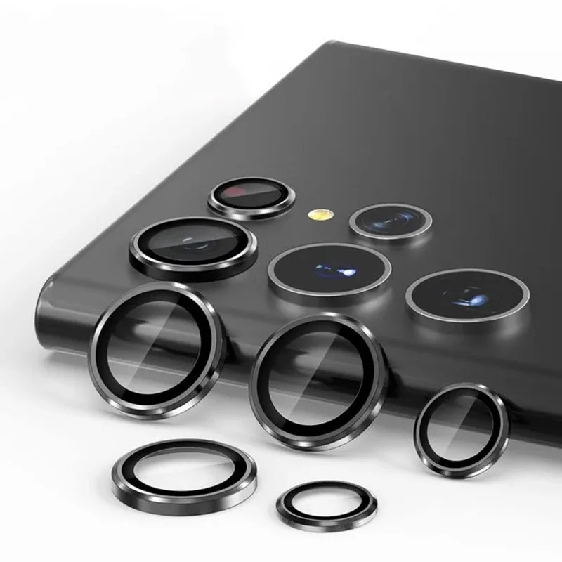 9D Metal Glass Bling Camera Lens Screen Protector For Samsung Galaxy S23 Ultra S23+