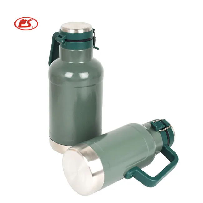 Fashion 2L travel camping metal vacuum flask thermo cup water bottle with hand