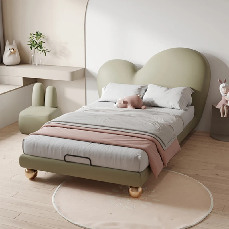 Minimalist design beds for children bedroom furniture set queen bed frame girls boy kids double bed