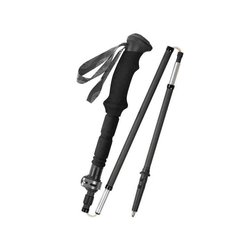 Entai High Quality Ski Poles Foldable folding 5 section Nordic Walking Sticks Walking Pole Alpenstock Trekking poles