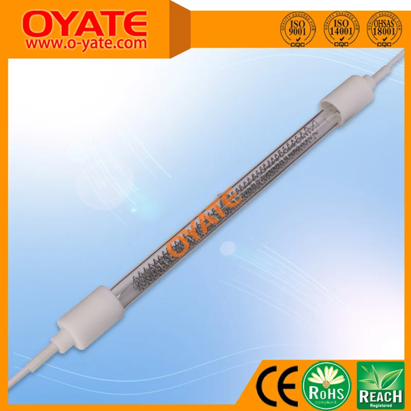 520mm 1600w R7S Fast medium wave halogen Infrared Quartz Heating Element for Flash Dryer