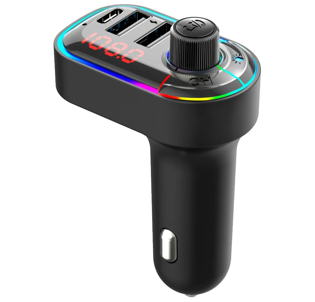  Автомобильное зарядное устройство USB для телефона беспроводной FM-передатчик mp3-плеер с двумя TF-карта музыкальный комплект громкой связи