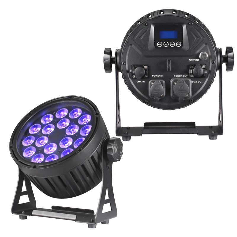 Upgrade   Waterproof 18x18w RGBWA UV 6in1 Touch Screen Slim Led Par Light