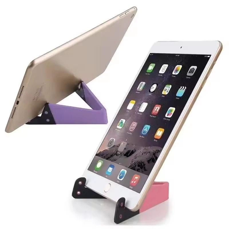 Gift Product Colorful Mobile Phone Holder Foldable V Shaped Desktop Mobile Phone Display Stand Lazy Holder For Mobile Accessory