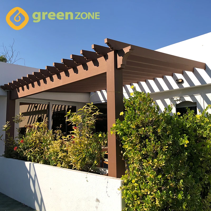 garden stone column gazebo tent wood pergola outdoor