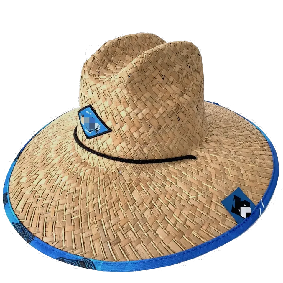 Wholesale lifeguard hat summer straw hat hats with custom logo 1 buyer