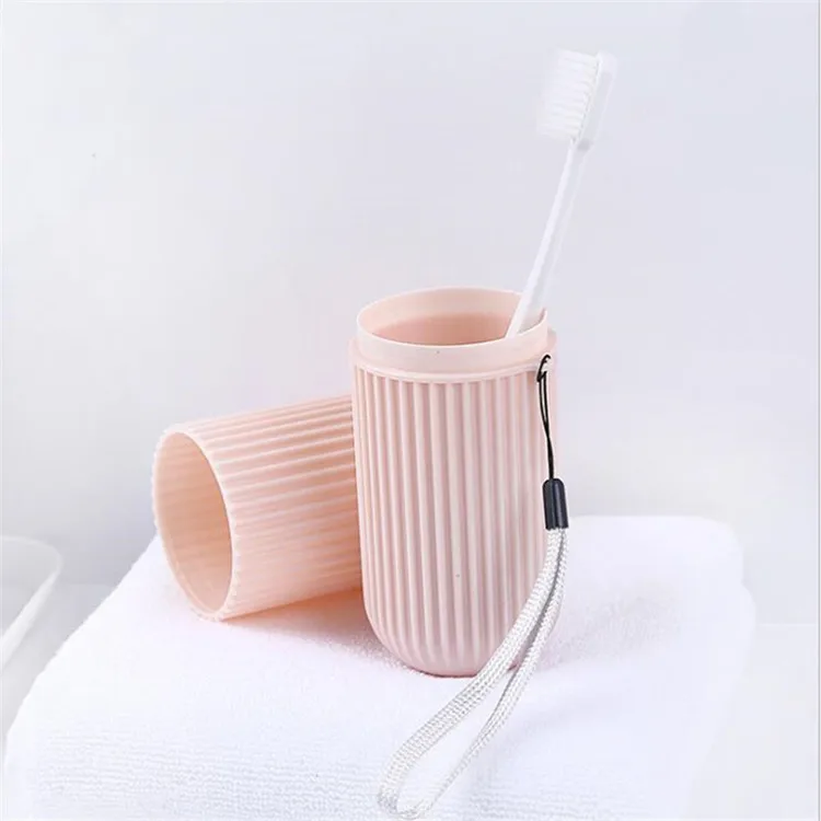Factory Wholesale BPA Free Portable Toothbrush Toothpaste Travel Protected Case Toothbrush Mouth Wash Cup