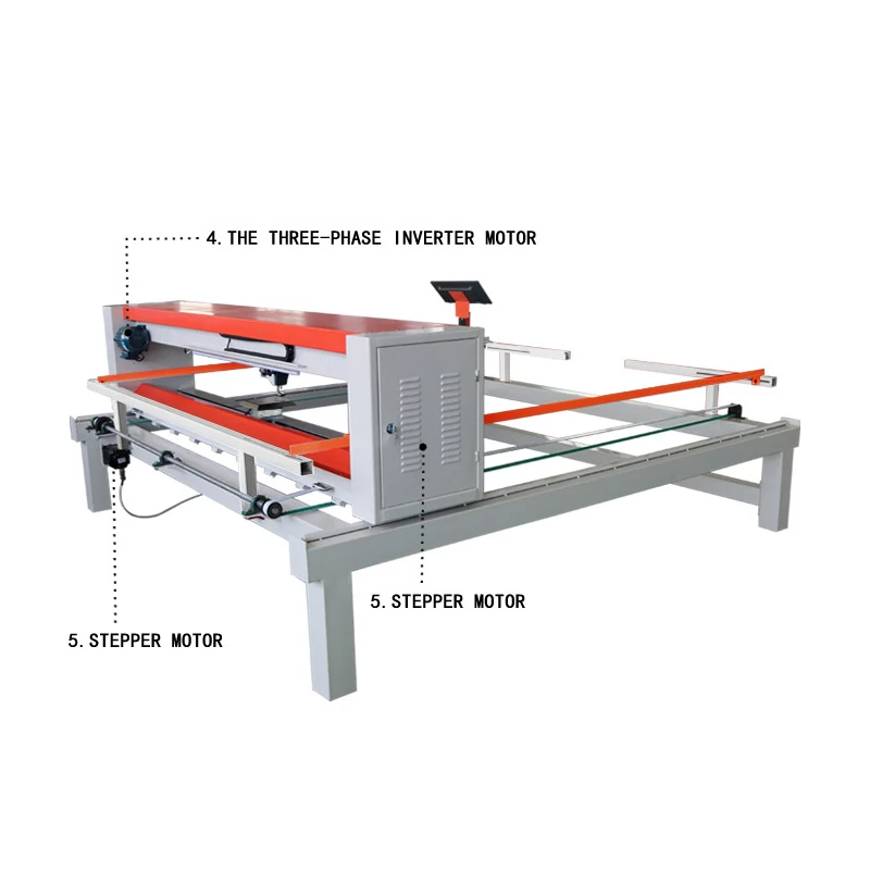 High speed 1200 rpm  servo motor single head mattress continuous industrial quilting machine for mattress and blankets