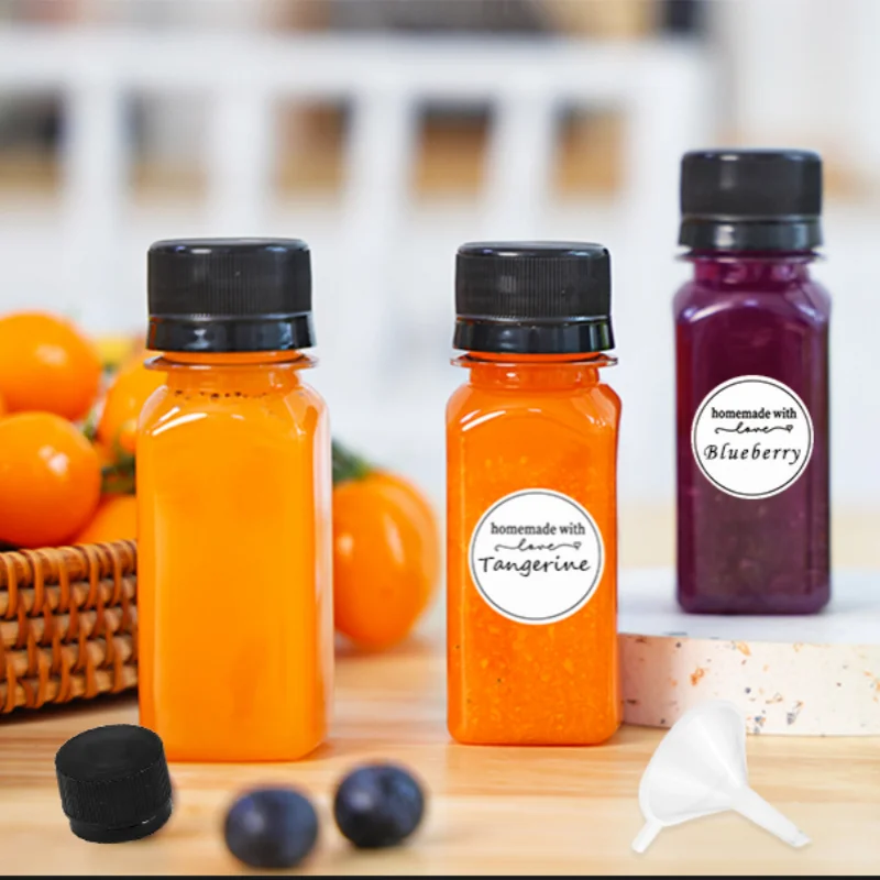 MAYSURE индивидуальный логотип 2 унции 60 мл прозрачная пластиковая круглая бутылка для напитков имбирь чая с завинчивающейся крышкой