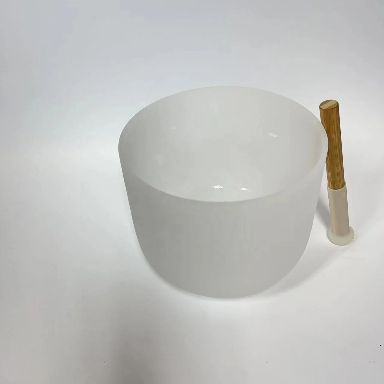 432HZ 9inch perfect pitch F HEART wholesale Quartz Crystal frosted singing bowl with patent silicone mallet for meditation