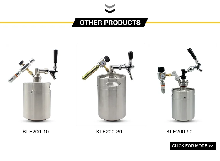 
Factory Price Stainless Steel 304 2 Litre Beer Keg Draft Mini Beer Growler Set with Co2 Regulator for HomeBrewing 