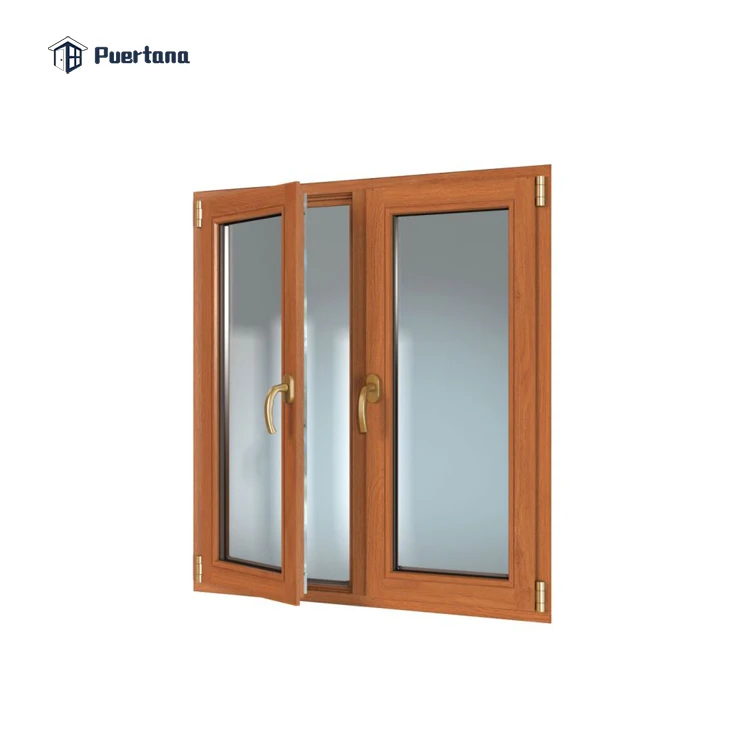 Modern House Window Design Timber Wood Window For House Impact Resistant French Wooden Casement Windows