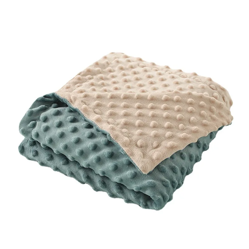 Super Soft Air Conditioning Blanket Baby Peas Beans Blanket Printed Double Flannel Children Blanket