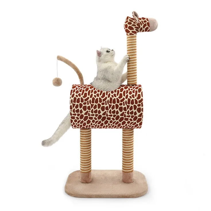 Giraffe image sisal cat tree house cat scratcher playing lounge
