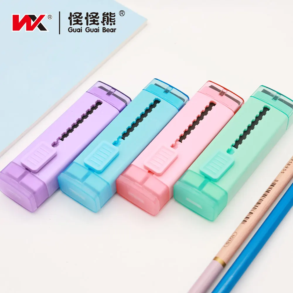 Factory spot quick acting eraser magnetic push-pull black eraser color eraser student supplies wholesale