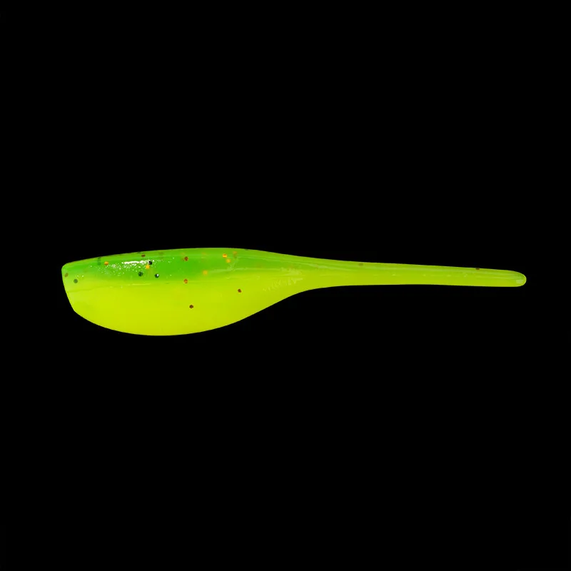 5cm 1g Tadpole Soft Bait Double Color Paddle Tail Pvc Polliwog Soft Fishing Lure Worm With Crank Hook Tadpole Lures Baby Shad
