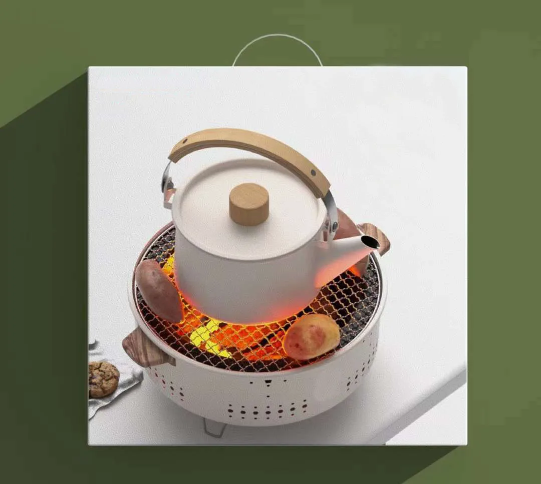 Charcoal BBQ Grill Portable Camping Stove Mini Portable Charcoal BBQ Oven for Outdoor Camping outdoor bbq grill