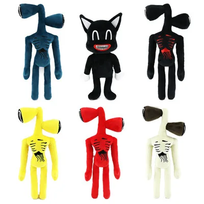 
In Stock New Arrival Cotton Cat Siren Head Plush Doll Black Sirenhead Plush Toy Stuffed Plush Toys 