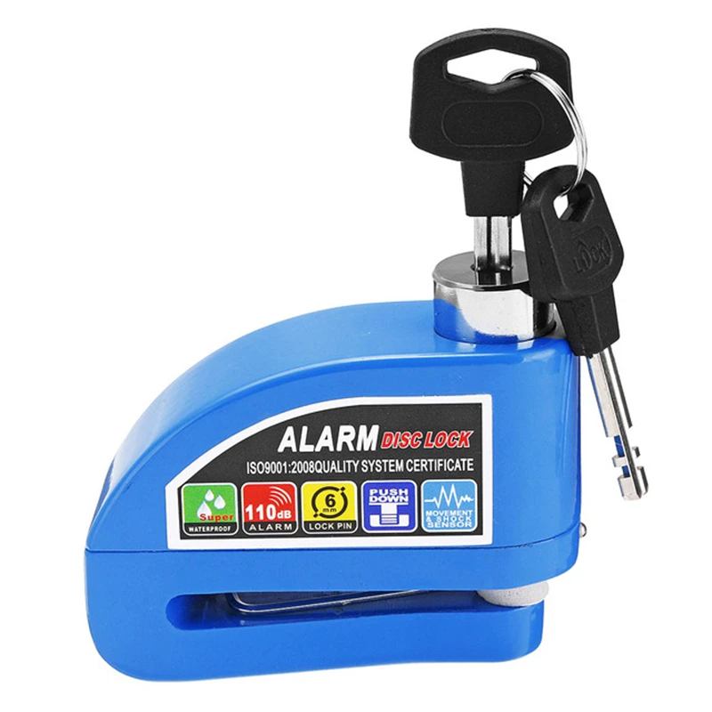 High Security Motorcycle Bicycle Disc Brake Lock Alarm Disc Brake Lock for Bike Scooter