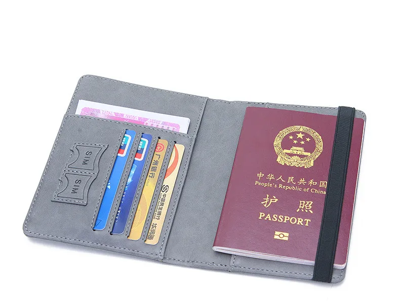 Простой многоцветный чехол для паспорта с RFID-защитой кошелек путешественников со множеством держателей