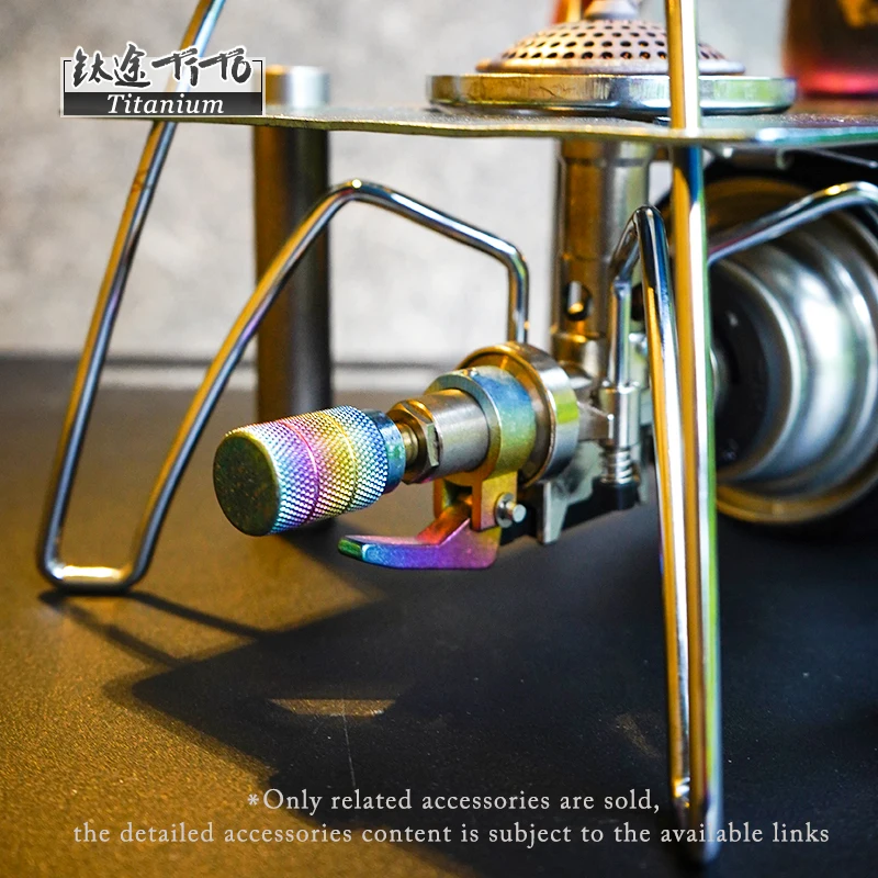 For SOTO ST310 Spider Stove with Titanium Alloy Knob Igniter and Panel Accessories DIY Modification Blackening Style Camping