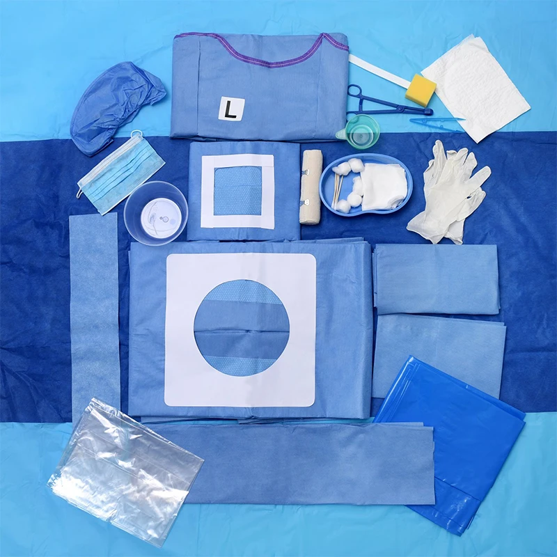 Disposable Sterile non woven surgical drapes pack ophthalmic universal general sterile surgical drapes pack