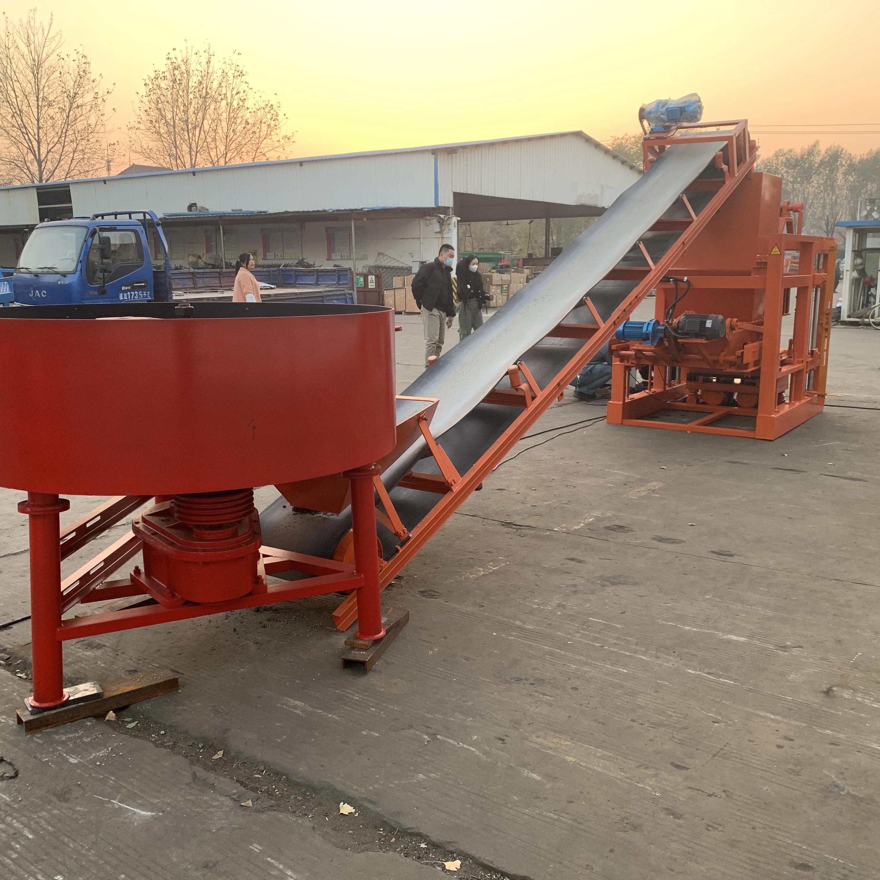 QTJ4-26 Semi Automatic Hollow Block Making Machine Concrete Brick Machine Making For Sale Bangladesh