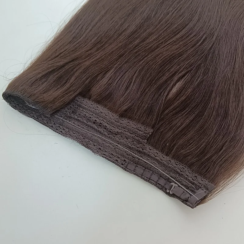 Factory Wholesale Price Flap on Hair Extensions with Plastic Line One Piece Clip in Hair Extensions