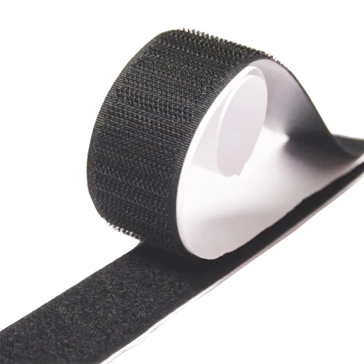 Nylon Self Adhesive Hook And Loop Tape Sticky Glue Back Tape Fabric Fastening Magic Tape