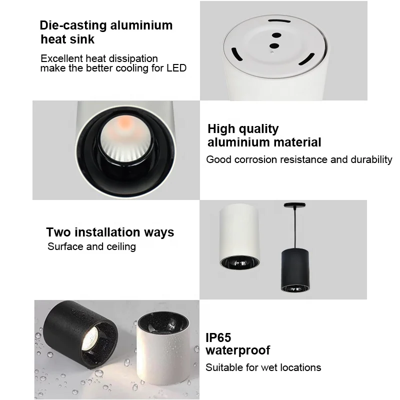 Hot Sale AC120V 15/30/45Degree Pendant Tracks Mount 10W 15W 20W 40W ETL Led Pendant Light