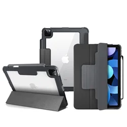 New 11-inch Pencil Holder Magnet Cover Trifold Magic Smart Magnetic Case for iPad pro 11 inch Air 10.9