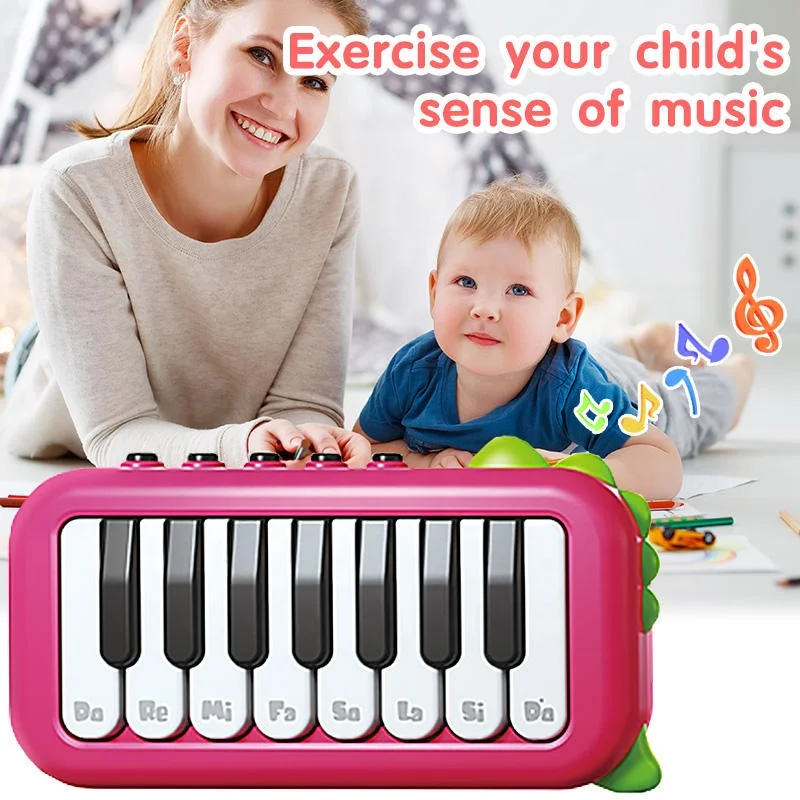 Kids Multifunctional Music Keyboard with Lights Baby Piano  Portable Child Pocket Piano