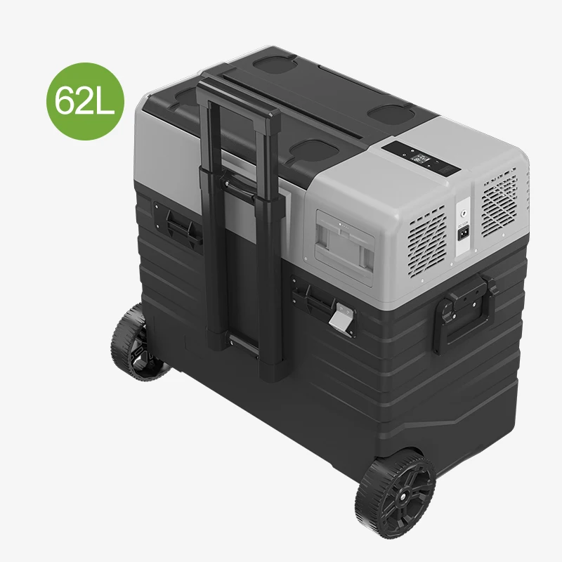 ENX62 small 62L Factory price oem high capacity USB mobile phone charging  refrigerator 12v dc compressor solar car fridge