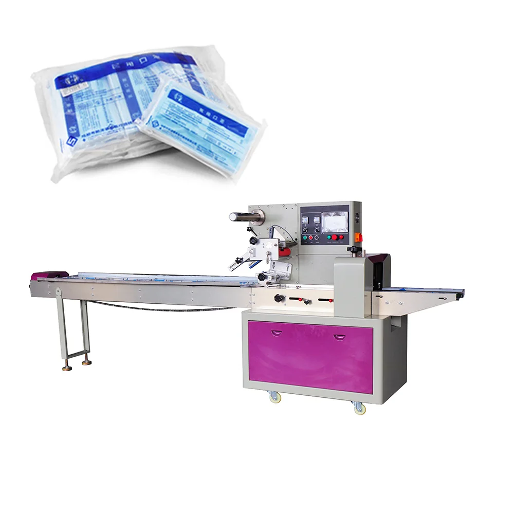 Automatic Horizontal small machine for packing bread, cake, biscuit, food