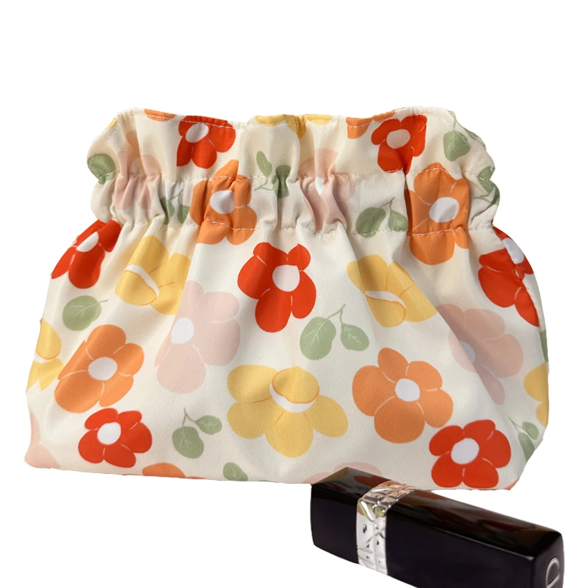 New Custom Logo Cosmetic Bag Jewelry Lipstick Makeup Accessories Pouch Water-proof PU Leather Printed Oxford Gift Bag